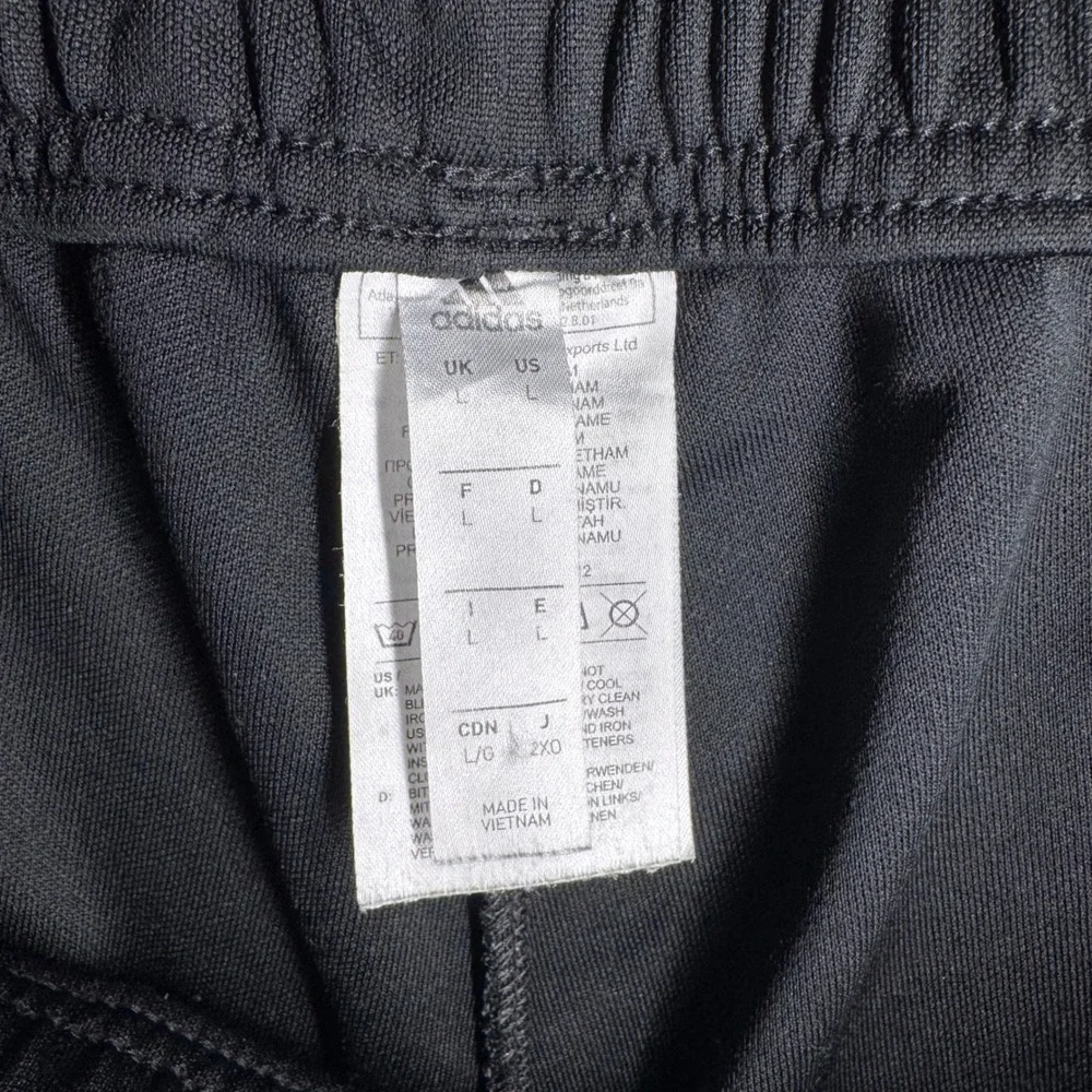 Adidas Men's Large Climacool Soccer Training Pants Black White 3 Stripe Tapered